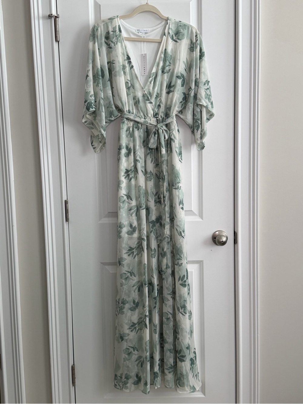 Baltic Born Mint Green Floral Wrap Dress